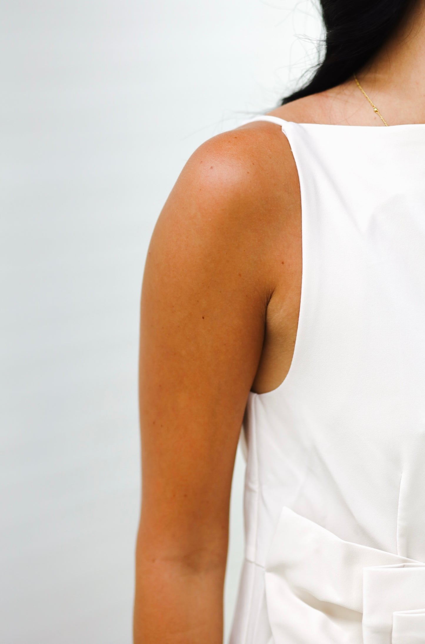 Becca Bow Dress, CREAM