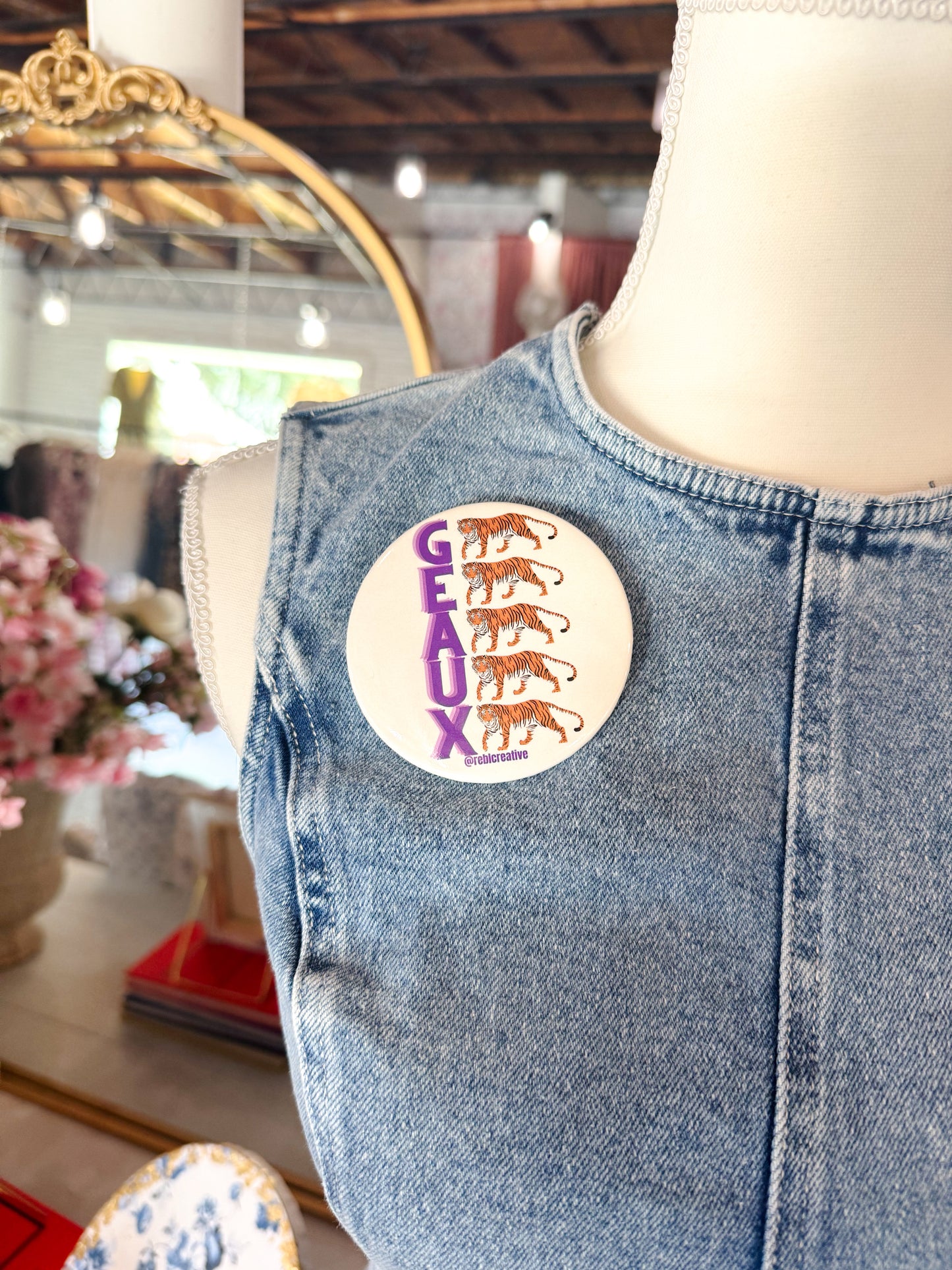 Geaux Pin, WHITE