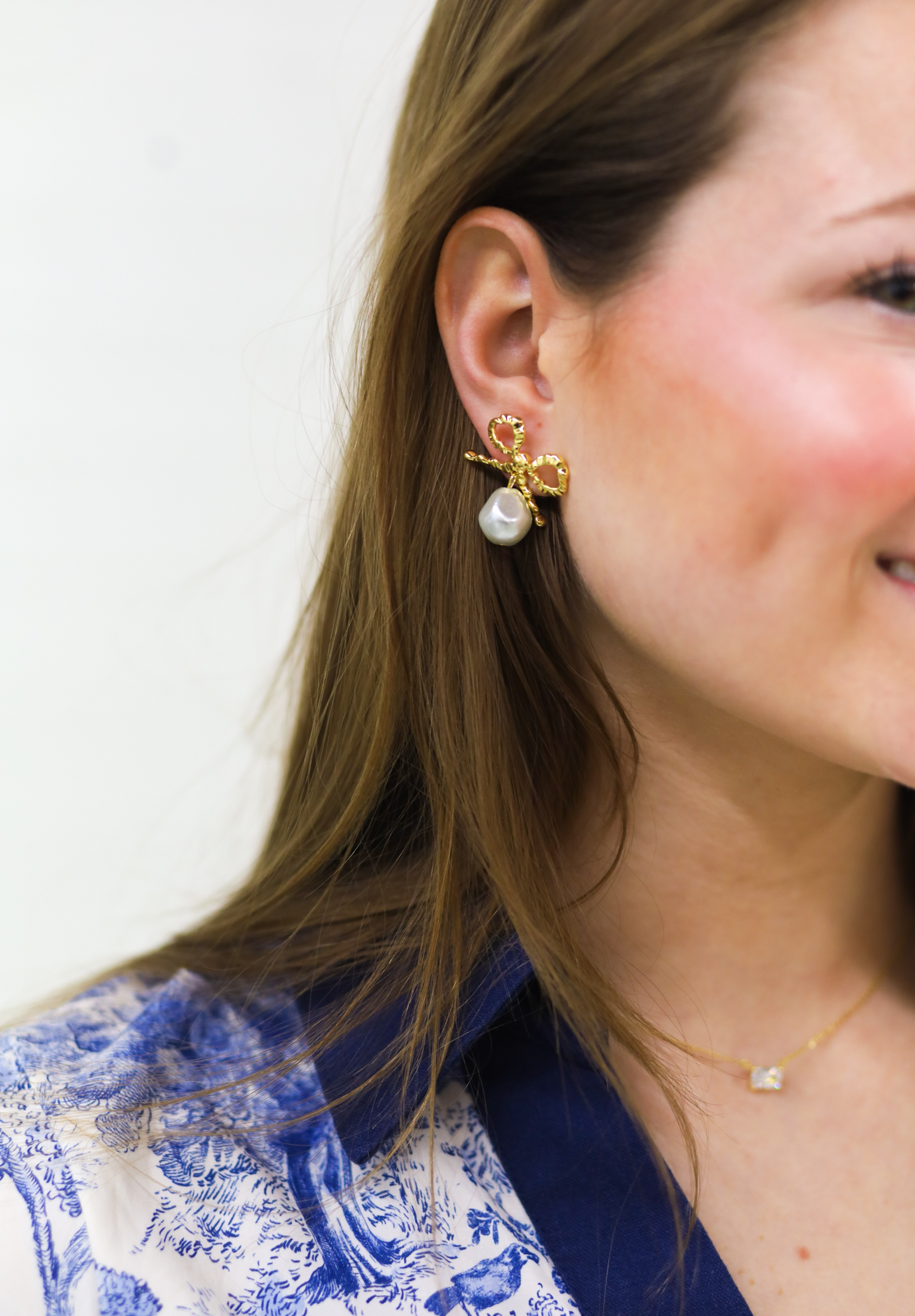 Antique Bow Earring, GOLD