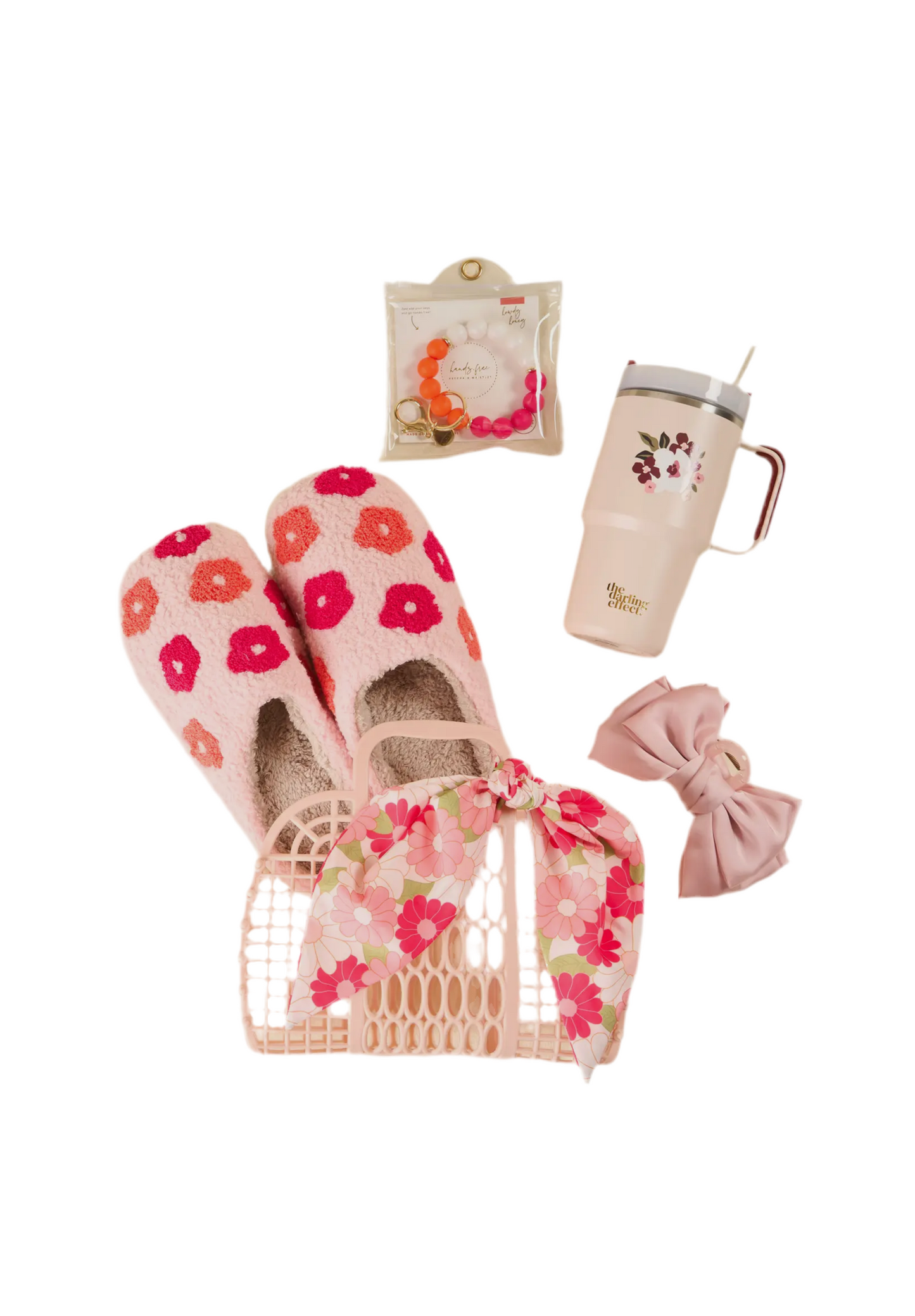 Slippers Gift Basket, PINK