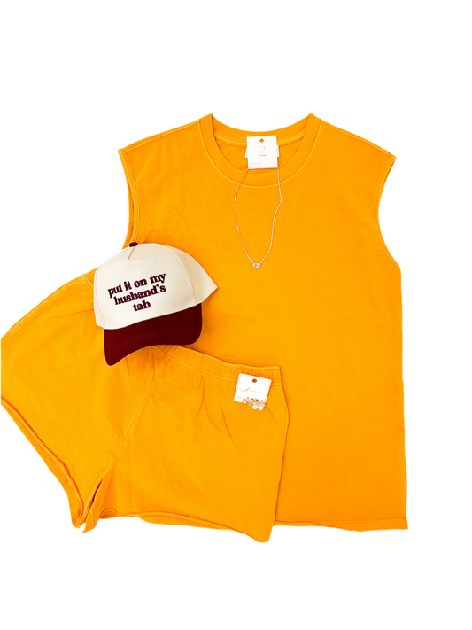 Amber Athletic Top, ORANGE