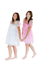 Mesh Tiered Dress, PINK & WHITE