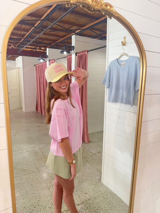Margot Top, PINK/YELLOW