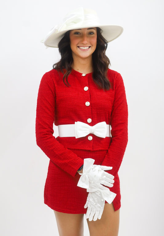 Cara Suit Jacket, RED