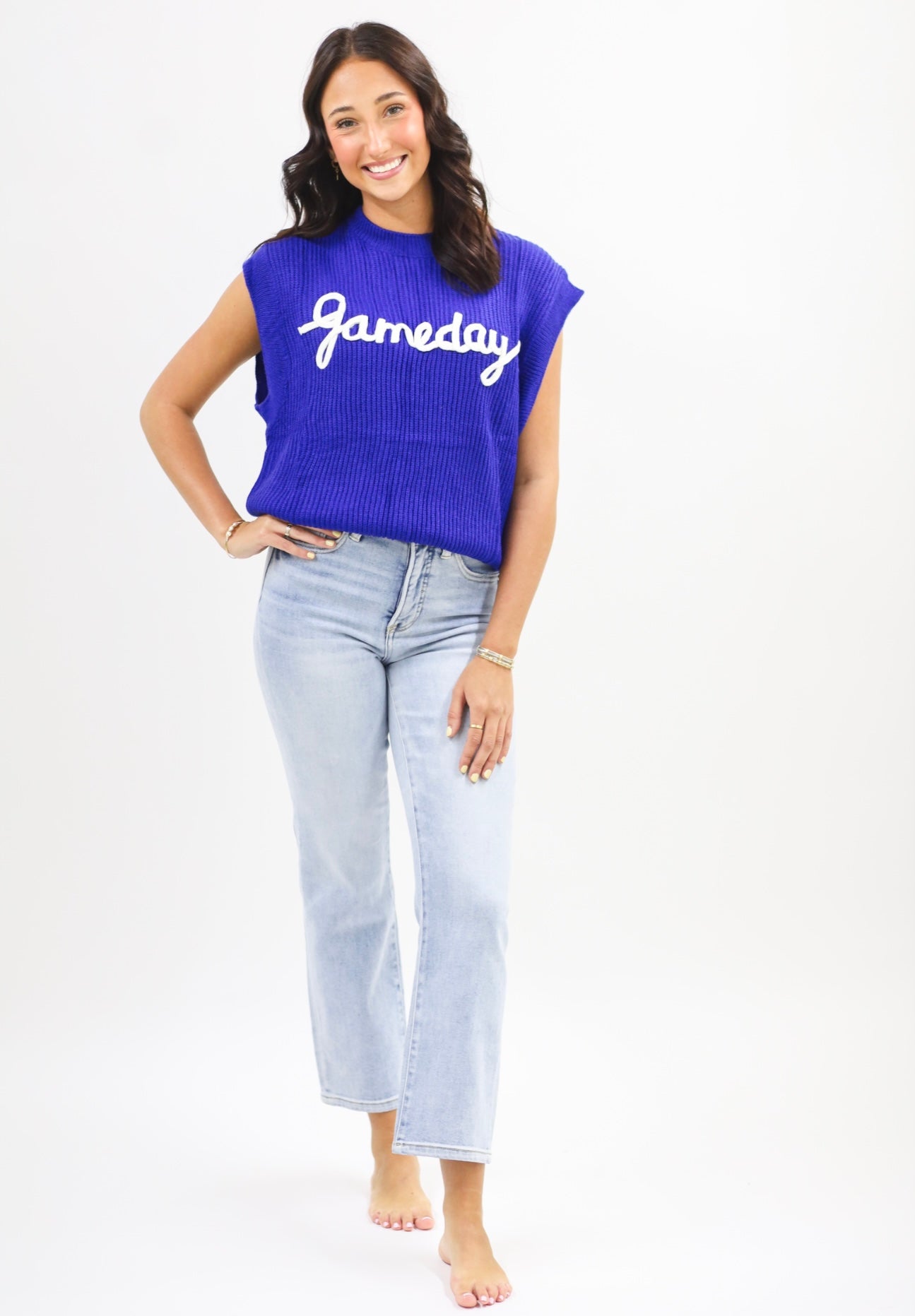 Game Day Top, PURPLE & BLUE