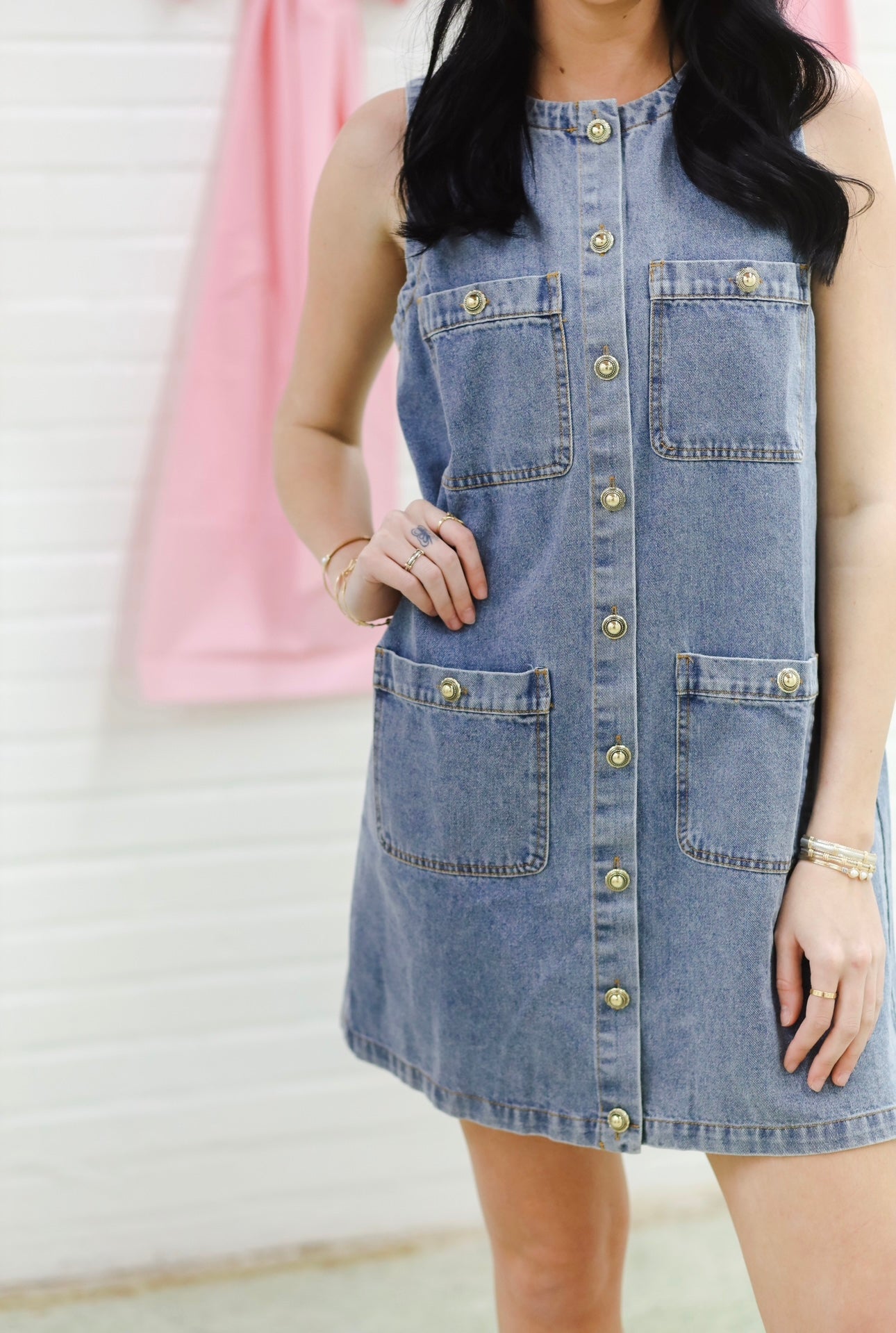 Alice Denim Dress, BLUE