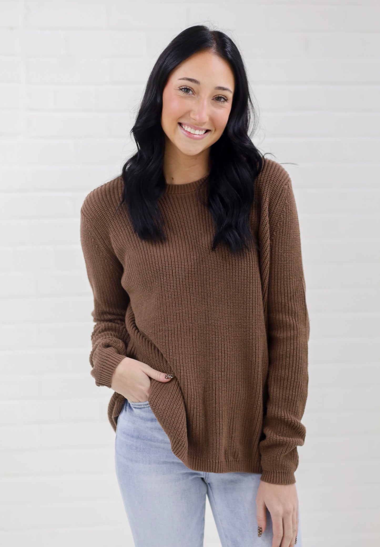 Heather Sweater, BROWN