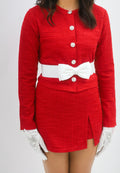 Cara Suit Skirt, RED