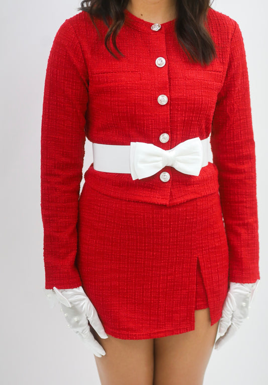 Cara Suit Skirt, RED