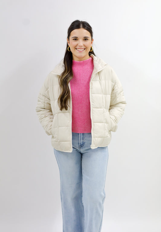 Kat Puffer Jacket, CREAM