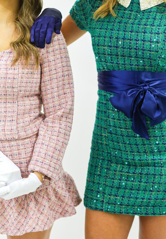 Amelia Tweed Skirt, PINK