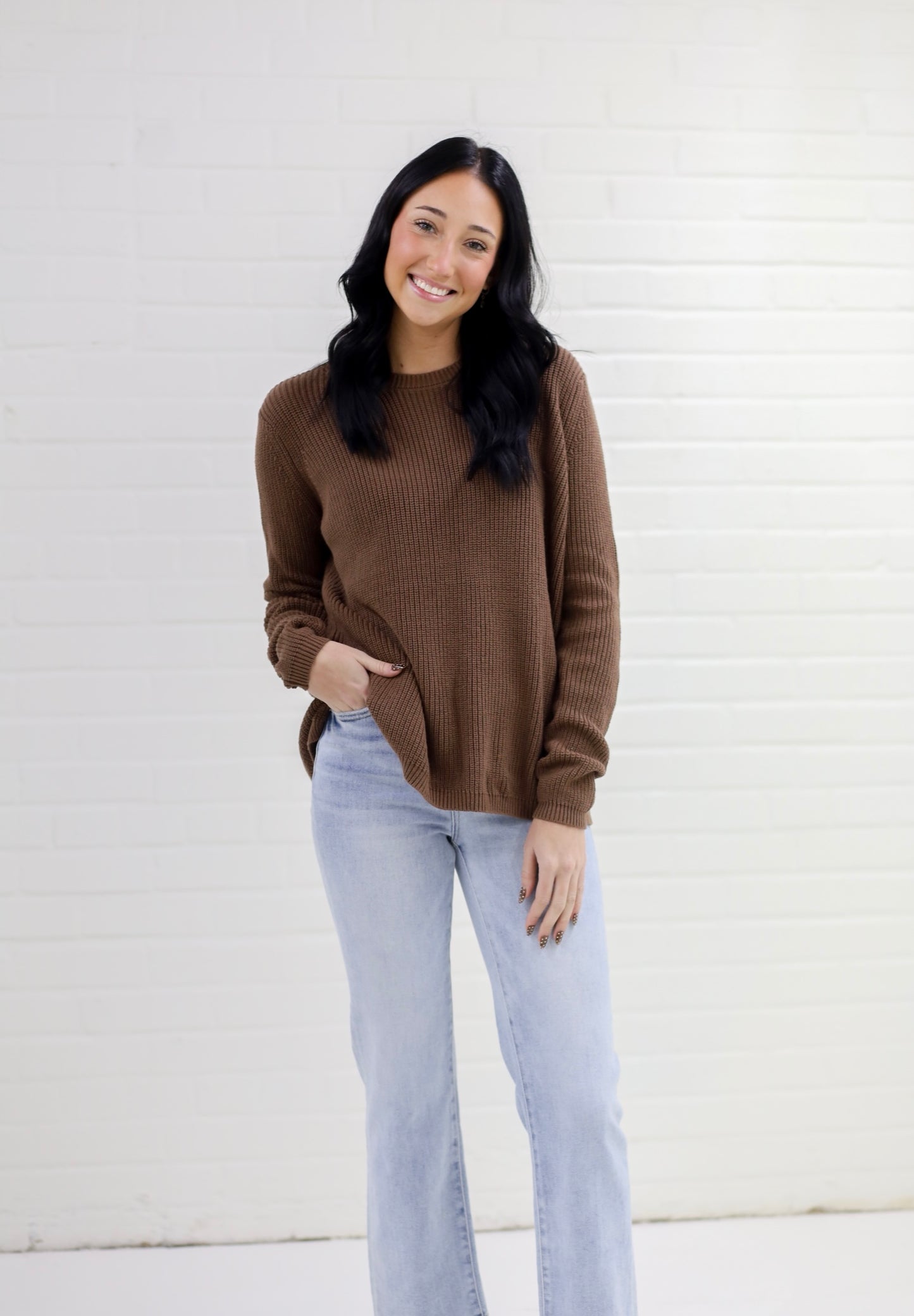 Heather Sweater, BROWN