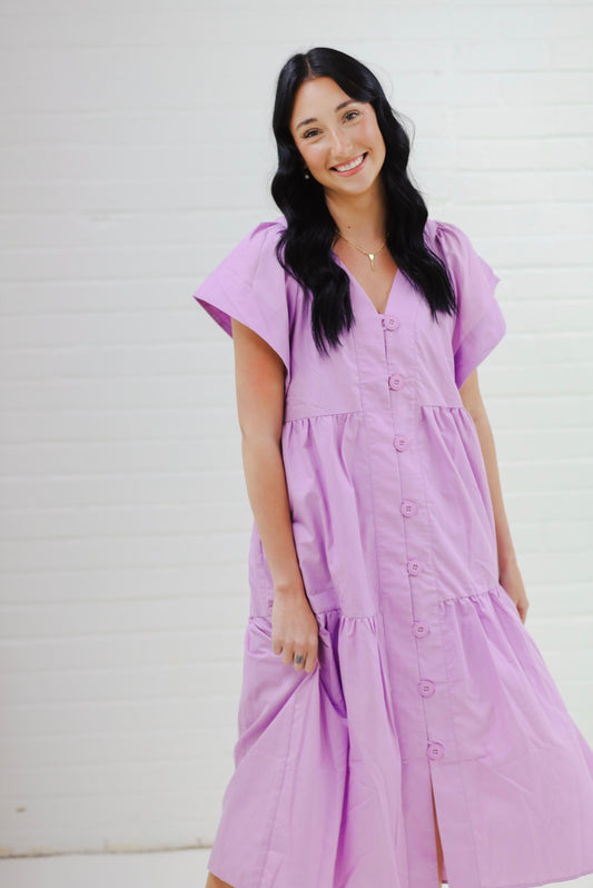 Millie Midi Dress, PURPLE