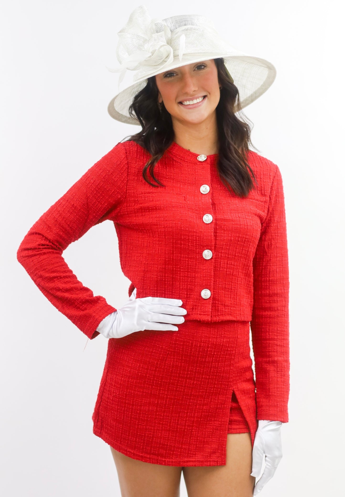 Cara Suit Jacket, RED