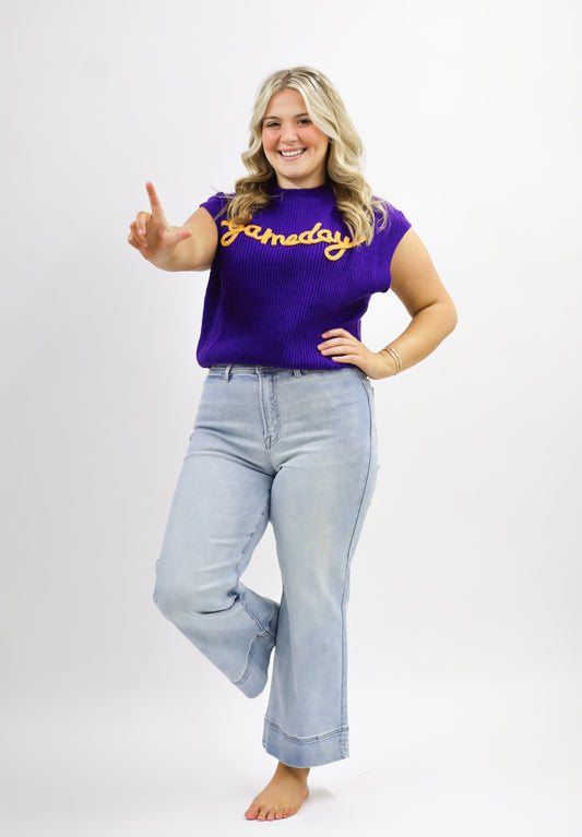 Game Day Top, PURPLE & BLUE