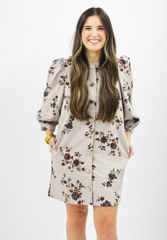 Landry Dress, BROWN