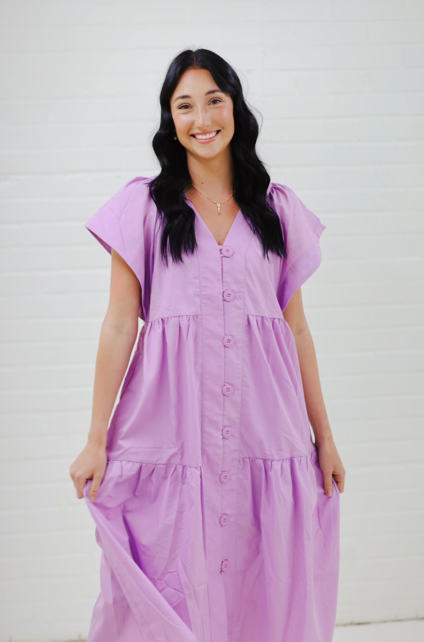 Millie Midi Dress, PURPLE