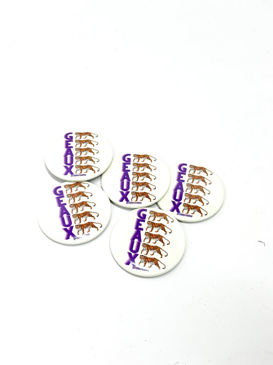 Geaux Pin, WHITE
