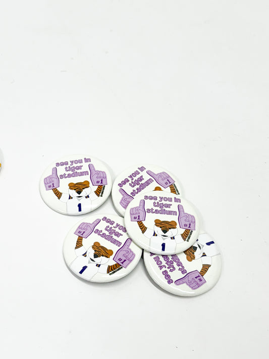 Tiger Stadium Pin, WHITE