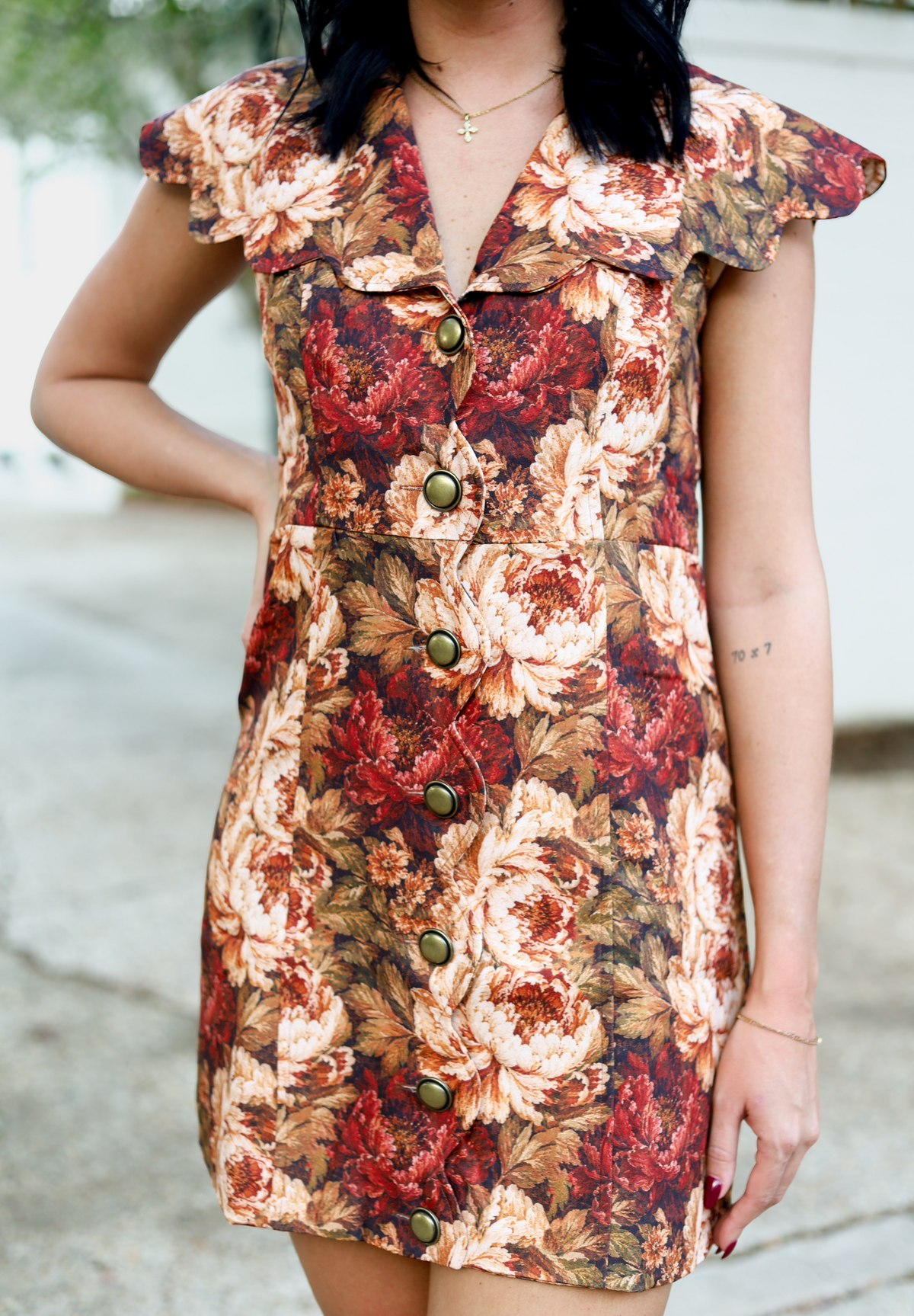 Jenna Dress, ORANGE MULTI