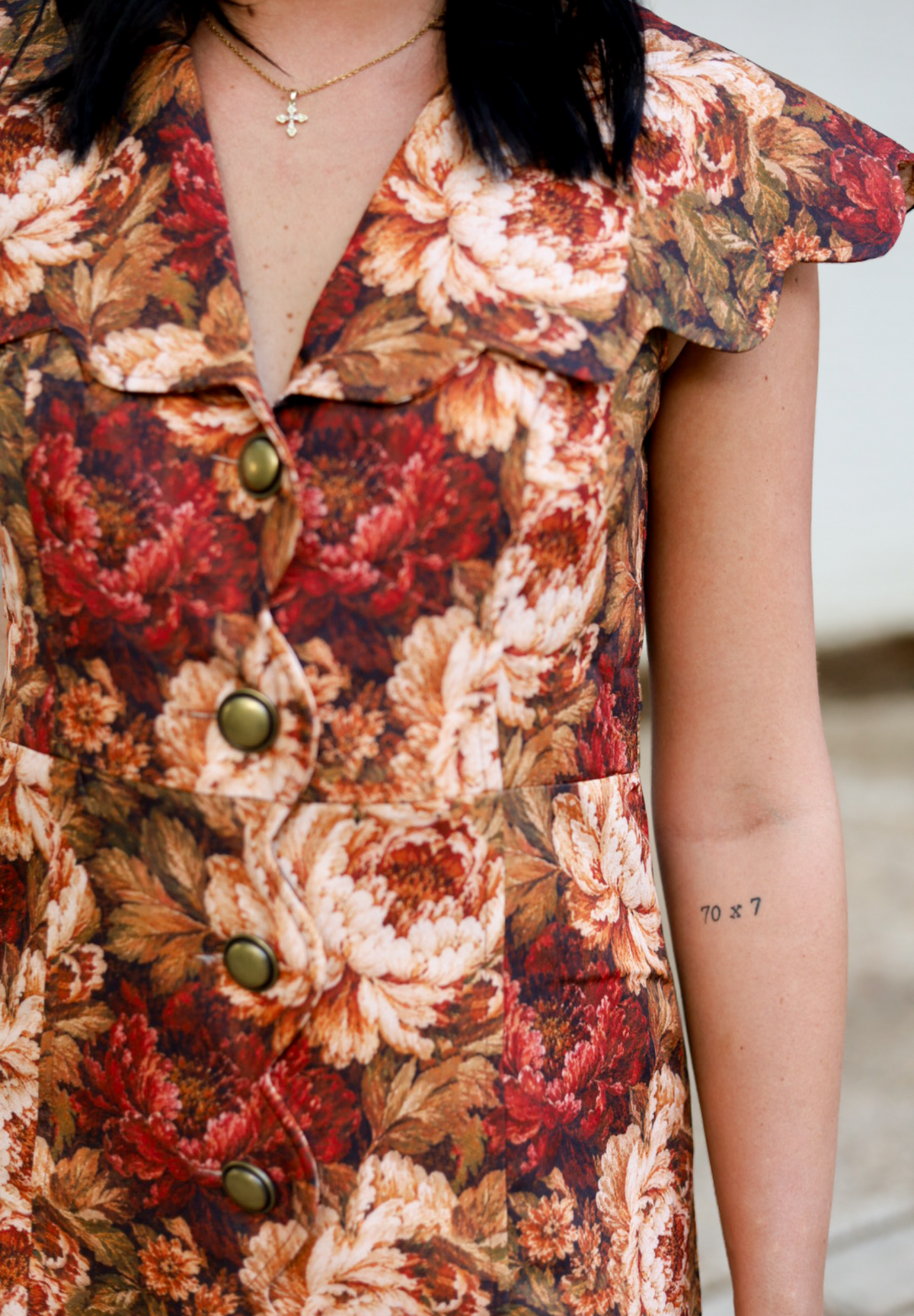 Jenna Dress, ORANGE MULTI