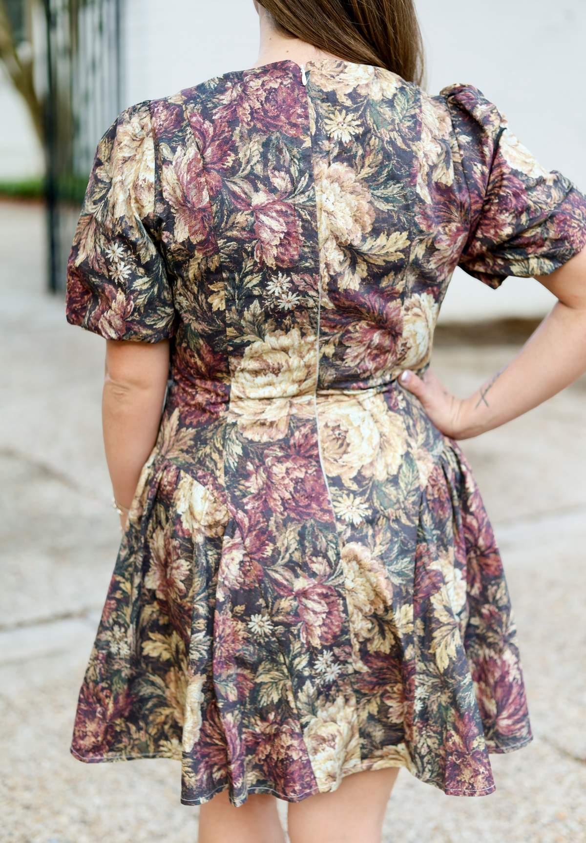 Sabrina Dress, BROWN MULTI