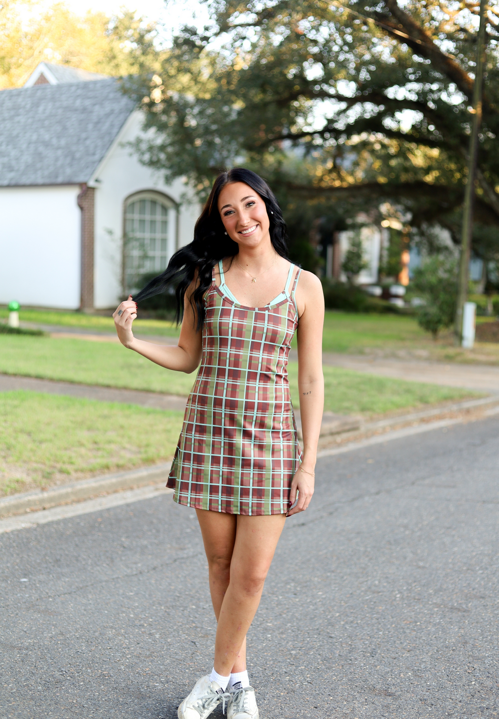Vivian Dress, BROWN MULTI