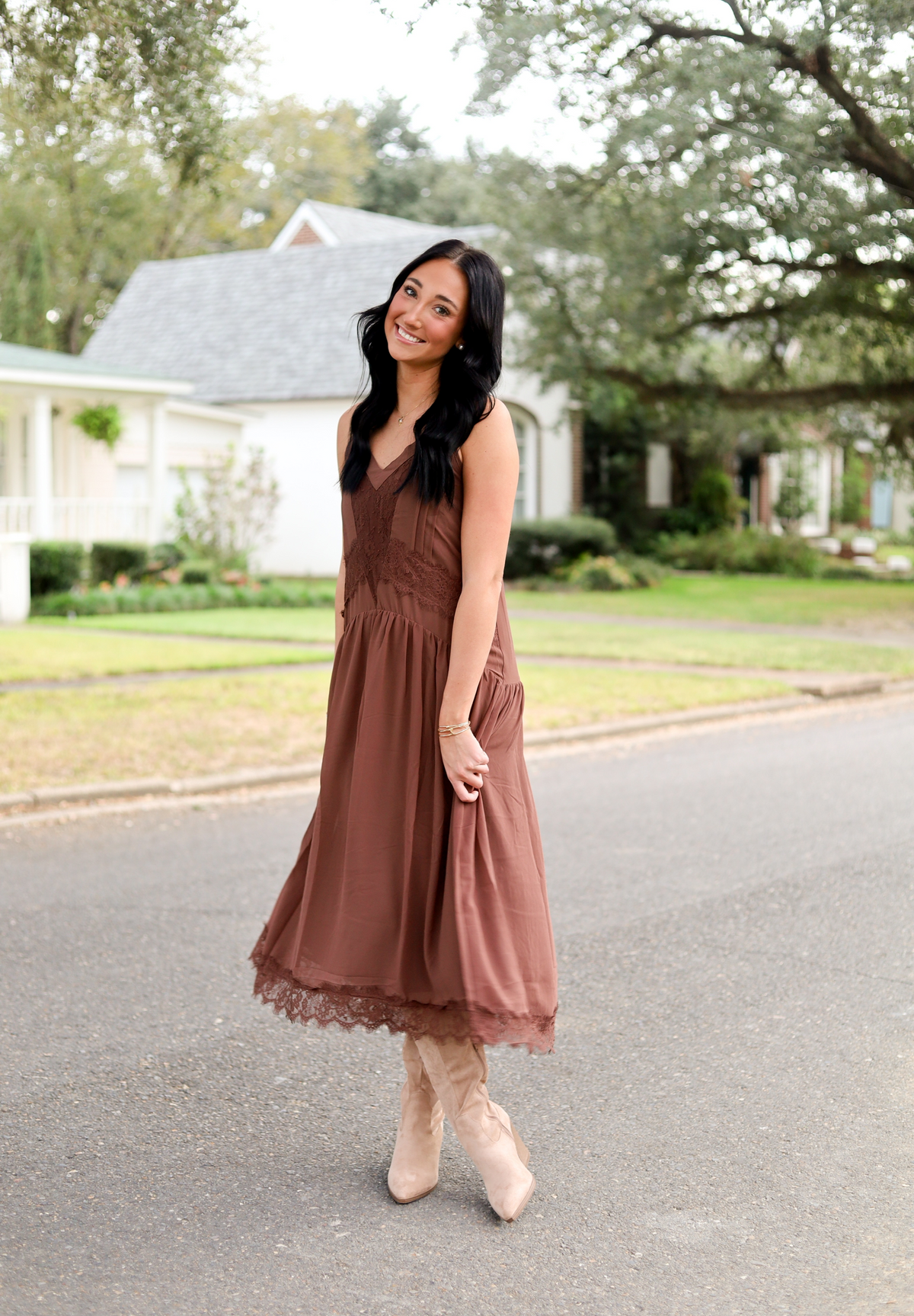 Autumn Dress, BROWN
